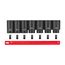 1/2" Drive Deep 6-Point Axle Nut Impact Socket Set with Rail, 7-Piece (29-38mm)