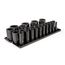 1/2" Drive Deep 6-Point Impact Socket Set with Rails and Tray, 29 Pieces (5/16" - 2")