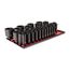 1/2" Drive Deep 6-Point Impact Socket Set w/ Rails and Tray, 39-Piece (8 - 50mm)