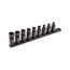 3/8" Drive 6-Point Universal Joint Impact Socket Set with Rail, 9-Piece (5/16-3/4")