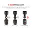 3/8" Drive 6-Point Universal Joint Impact Socket Set with Rail, 9-Piece (5/16-3/4")