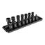 3/8" Drive 6-Point Universal Joint Impact Socket Set with Rails and Tray, 15-Piece (1/4-1")