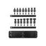 3/8" Drive 6-Point Universal Joint Impact Socket Set with Rails and Tray, 15-Piece (1/4-1")