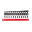 3/8" Drive 6-Point Universal Joint Impact Socket Set with Rail, 12-Piece (8-19 mm)