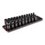 3/8" Drive 6-Point Universal Joint Impact Socket Set with Rails and Tray, 21-Piece (5/16-3/4", 8-19 mm)