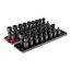 3/8" Drive 6-Point Universal Joint Impact Socket Set with Rails and Trays, 34-Piece (1/4-1", 6-24 mm)