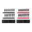 3/8" Drive 6-Point Universal Joint Impact Socket Set with Rails and Trays, 34-Piece (1/4-1", 6-24 mm)