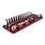 1/4" Drive 6-Point Socket and Ratchet Set with Rails, 35-Piece (4-15mm)