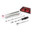 1/4" Drive 6-Point Socket and Ratchet Set with Rails, 35-Piece (4-15mm)
