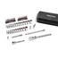1/4" Drive 12-Point Small Engine Shallow Socket, Bit, and Flex Head Non-Quick-Release Ratchet Set w/ Case (50-Piece)