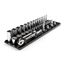 3/8" Drive 6-Point Socket and Ratchet Set with Rails, 36-Piece (1/4-1")