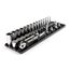 3/8" Drive 12-Point Socket and Ratchet Set with Rails, 36-Piece (1/4-1")