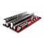 3/8" Drive 12-Point Socket and Ratchet Set with Rails, 74-Piece (1/4-1", 6-24mm)