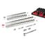 3/8" Drive 12-Point Socket and Ratchet Set with Rails, 74-Piece (1/4-1", 6-24mm)