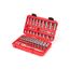 3/8" Drive 12-Point Socket and Ratchet Set, 46-Piece (5/16-3/4", 8-19mm)