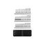 1/4", 3/8", 1/2" Drive German Auto Torx, Triple Square, TR Triple Square Bit and External Star Socket Set w/ Rails (43-Piece)
