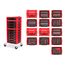 1/4", 3/8", 1/2" Drive Shallow and Deep 12-Point Socket and Ratchet Set in Modular Stacking Tool Cart, 250-Piece (5/32"- 1-1/2", 4 - 38mm)