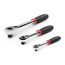 1/4, 3/8, 1/2" Drive Quick-Release Comfort Grip Ratchet Set, 3-Piece (6, 8, 10-1/2")