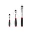 1/4, 3/8, 1/2" Drive Flex Head Quick-Release Comfort Grip Ratchet Set, 3-Piece (6, 8, 10-1/2")