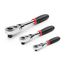 1/4, 3/8, 1/2" Drive Flex Head Quick-Release Comfort Grip Ratchet Set, 3-Piece (6, 8, 10-1/2")