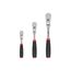 1/4, 3/8, 1/2" Drive Flex Head Comfort Grip Ratchet Set, 3-Piece (6, 8, 10-1/2")