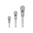 1/4", 3/8", 1/2" Drive Flex Head Non-Quick-Release Stubby Ratchet Set, 3-Piece (3", 4"-1/2", 6")