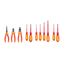 Insulated Phillips, Slotted, Square Drivers and Pliers Set, 11-Piece (Combination, Long Nose, Diagonal Cutting)