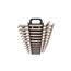 Angle Head Open End Wrench Set with Holder, 11-Piece (3/8-1")