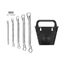 45-Degree Offset Box End Wrench Set with Holder, 5-Piece (1/4-13/16")