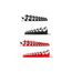 45-Degree Offset Box End Wrench Set with Holder, 19-Piece (1/4-1-1/4", 6-32mm)
