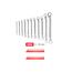 45-Degree Offset Box End Wrench Set with Modular Wrench Organizer, 11-Piece (6-32mm)