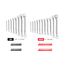 45-Degree Offset Box End Wrench Set with Modular Wrench Organizer, 19-Piece (1/4 - 1-1/4", 6-32mm)
