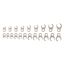 3/8" Drive 6-Point Flare Nut Crowfoot Wrench Set, 21-Piece (5/16-3/4", 8-19mm)