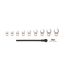 3/8" Drive 6-Point Flare Nut Crowfoot Wrench Set with Key, 9-Piece (5/16-3/4")