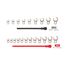 3/8" Drive 6-Point Flare Nut Crowfoot Wrench Set with Key, 21-Piece (5/16-3/4", 8-19mm)