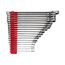 Long Fixed/Flex Head 12-Point Ratcheting Box End Wrench Set with Modular Organizers, 19-Piece (6-24 mm)