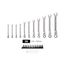 Flex Head 12-Point Ratcheting Combination Wrench Set with Modular Wrench Organizer, 11-Piece (1/4-3/4")