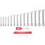 Flex Head 12-Point Ratcheting Combination Wrench Set with Modular Wrench Organizer, 14-Piece (6-19mm)