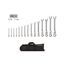 Flex Head 12-Point Ratcheting Combination Wrench Set with Pouch, 15-Piece (1/4-1")