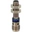 Inductive Proximity Sensor, Cylinder Shielded, M8 Body, 0.06" Sensing Distance, 12 to 24 VDC, NPN, Normally Open, 3-Wire, M12 Connector, XS508B1NAM12