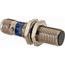 Inductive Proximity Sensor, Cylinder Shielded, M12 Body, 0.08" Sensing Distance, 12 to 24 VDC, NPN, Normally Closed, 3-Wire, M12 Connector, XS512B1NBM12