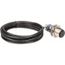 Photoelectric Sensor, Retroreflective, 4m Range, 12 to 24 VDC, Dark Operate, NPN NO, 2m Cable, Nickel Plated Brass, XUB1BNANL2