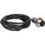 Photoelectric Sensor, Retroreflective, 4m Range, 12 to 24 VDC, Dark Operate, PNP NO, 2m Cable, Nickel Plated Brass, XUB1BPANL2