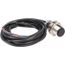 Photoelectric Sensor, Through Beam, Emitter, 15m Range, 12 to 24 VDC, Dark Operate, Relay, 2m Cable, Nickel Plated Brass, XUB2BKSNL2T