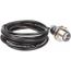 Photoelectric Sensor, Diffused, 0.1m Range, 12 to 24 VDC, Dark Operate, PNP NO, 2m Cable, Nickel Plated Brass, XUB4BPANL2