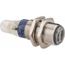 Photoelectric Sensor, Diffused, 0.1m Range, 12 to 24 VDC, Dark Operate, PNP NO, M12 Connector, Nickel Plated Brass, XUB4BPANM12