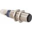 Photoelectric Sensor, Diffused, 0.6m Range, 12 to 24 VDC, Dark Operate, PNP NC, M12 Connector, Nickel Plated Brass, XUB5BPBNM12