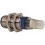 Photoelectric Sensor, Polarized Retroreflective, 2m Range, 12 to 24 VDC, Dark Operate, NPN NO, M12 Connector, Nickel Plated Brass, XUB9BNANM12