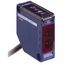 Photoelectric Sensor, Retroreflective, 15m Range, 24 to 240 VAC/VDC, Light Operate, 2m Cable, PBT, XUK1ARCNL2