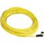 Sensor Cordset, 3-Pin UNF Elbowed, PVC Jacket, 10m Cable, 4 Amp, 250 VAC, IP65/IP67, XZCPV1965L10